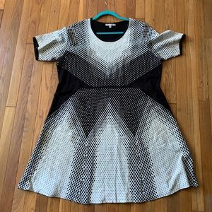 Black and White Plus Size Dress